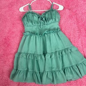 Green babydoll dress